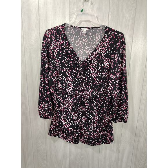 Cato Women's Pull Over Top Size 18/20 W Business Casual Stretch Plus Comfort - Picture 5 of 10